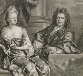 Mr and Mrs Gibbons, graverad av John Smith (mezzotintgravyr)